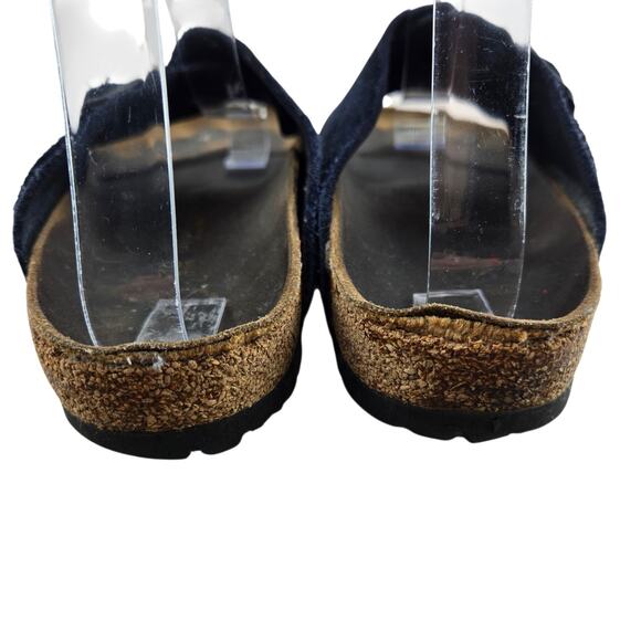 Birkenstock Sandals Size 38 7 7.5 Zurich Blue Suede Regular Wide Slip On Comfort - Picture 6 of 14